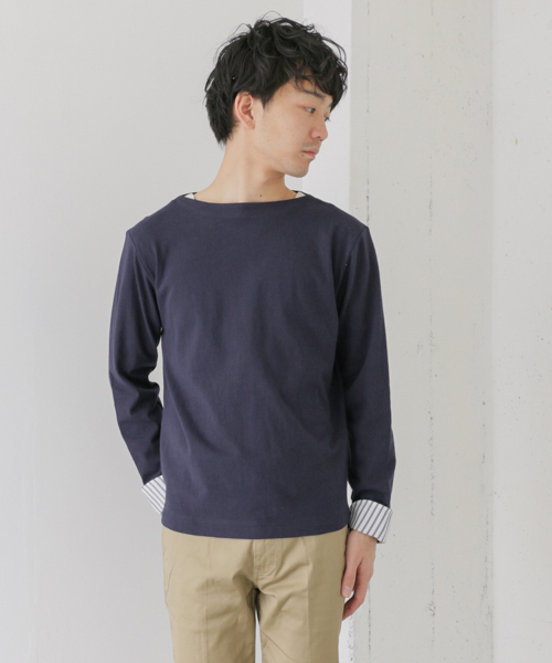 URBAN RESEARCH DOORS MENS（アーバンリサーチ ドアーズ メンズ）の「FORK＆SPOON マリンボートネック（Tシャツ/カットソー・メンズ・ネイビー/グレー/ブラック/ホワイト・4/5）」の18枚目の写真
