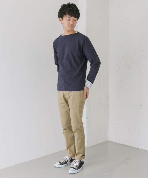 URBAN RESEARCH DOORS MENS（アーバンリサーチ ドアーズ メンズ）の「FORK＆SPOON マリンボートネック（Tシャツ/カットソー・メンズ・ネイビー/グレー/ブラック/ホワイト・4/5）」の9枚目の写真