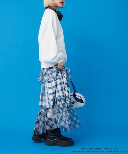 w closet（ダブルクローゼット）の「【ANGEL BLUE】ナカムラくんスパンコールスウェット（Tシャツ/カットソー・レディース・サックスブルー/オフホワイト・FREE）」の9枚目の写真