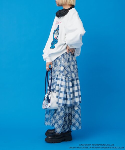 w closet（ダブルクローゼット）の「【ANGEL BLUE】ナカムラくんスパンコールスウェット（Tシャツ/カットソー・レディース・サックスブルー/オフホワイト・FREE）」の10枚目の写真