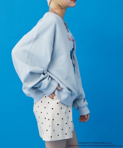 w closet（ダブルクローゼット）の「【ANGEL BLUE】ナカムラくんスパンコールスウェット（Tシャツ/カットソー・レディース・サックスブルー/オフホワイト・FREE）」の13枚目の写真