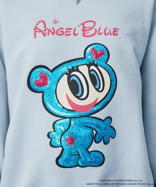 w closet（ダブルクローゼット）の「【ANGEL BLUE】ナカムラくんスパンコールスウェット（Tシャツ/カットソー・レディース・サックスブルー/オフホワイト・FREE）」の14枚目の写真