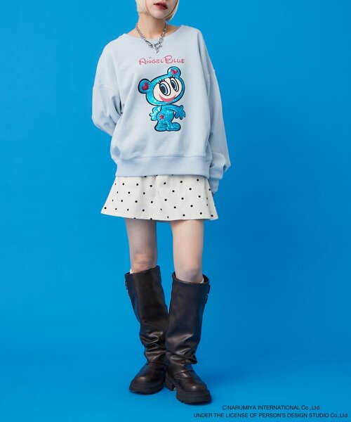 w closet（ダブルクローゼット）の「【ANGEL BLUE】ナカムラくんスパンコールスウェット（Tシャツ/カットソー・レディース・サックスブルー/オフホワイト・FREE）」の17枚目の写真
