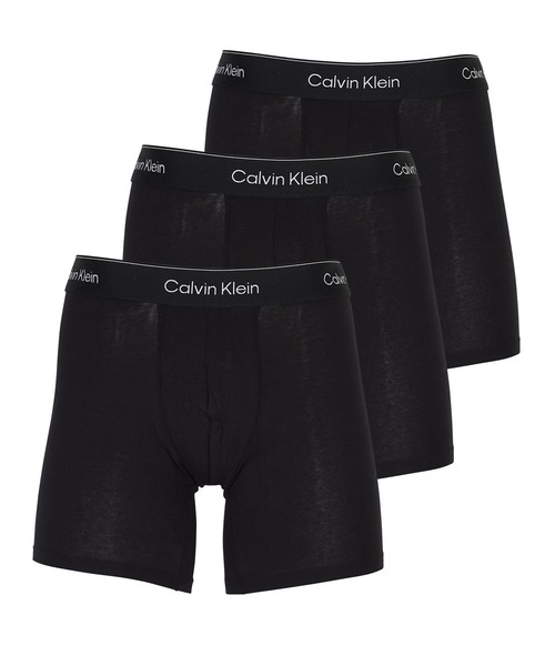 Calvin Klein(カルバン・クライン)の「Calvin Klein カルバンクライン 【3枚セット】ICON COTTON STRETCH メンズ ロング ボクサーパンツ(ボクサーパンツ・メンズ・ブラック系2/ブラック系3/ブラック/マルチ・MEDIUM/SMALL/X-LARGE/LARGE)」の3枚目の写真
