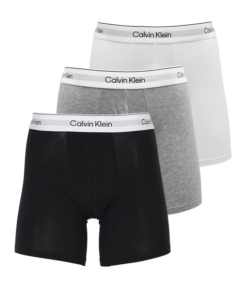 Calvin Klein(カルバン・クライン)の「Calvin Klein カルバンクライン 【3枚セット】ICON COTTON STRETCH メンズ ロング ボクサーパンツ(ボクサーパンツ・メンズ・ブラック系2/ブラック系3/ブラック/マルチ・MEDIUM/SMALL/X-LARGE/LARGE)」の4枚目の写真