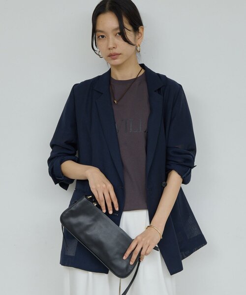 GALLARDAGALANTE（ガリャルダガランテ）の「ロゴTシャツ【La villa 】（Tシャツ/カットソー・レディース・ホワイト/チャコールグレー・FREE）」の10枚目の写真