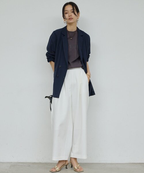 GALLARDAGALANTE（ガリャルダガランテ）の「ロゴTシャツ【La villa 】（Tシャツ/カットソー・レディース・ホワイト/チャコールグレー・FREE）」の11枚目の写真