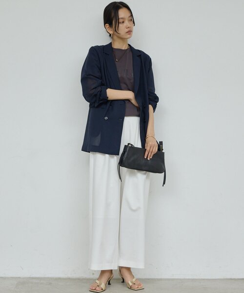 GALLARDAGALANTE（ガリャルダガランテ）の「ロゴTシャツ【La villa 】（Tシャツ/カットソー・レディース・ホワイト/チャコールグレー・FREE）」の12枚目の写真