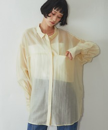 ビックシルエットシアーシャツ