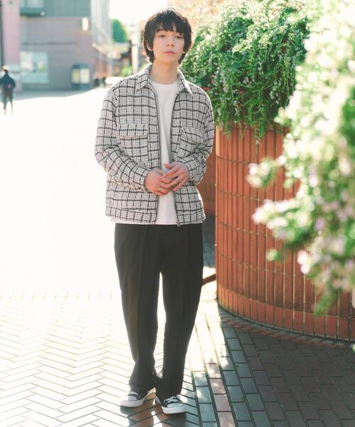 THE SHOP TK (ザ ショップ ティーケー )の「【カジュアルに上品さをプラス】変わり織ツイードブルゾン 洗濯機OK(ブルゾン・メンズ・ホワイト系4/ブラック系1・02/03/04)」の18枚目の写真