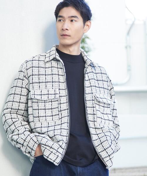 THE SHOP TK (ザ ショップ ティーケー )の「【カジュアルに上品さをプラス】変わり織ツイードブルゾン 洗濯機OK(ブルゾン・メンズ・ホワイト系4/ブラック系1・02/03/04)」の21枚目の写真