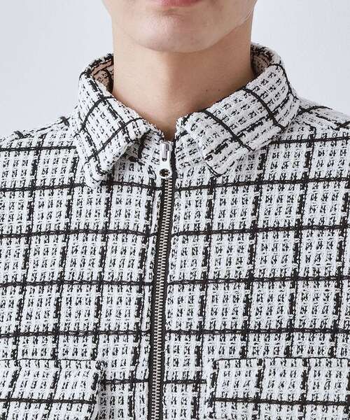 THE SHOP TK (ザ ショップ ティーケー )の「【カジュアルに上品さをプラス】変わり織ツイードブルゾン 洗濯機OK(ブルゾン・メンズ・ホワイト系4/ブラック系1・02/03/04)」の11枚目の写真