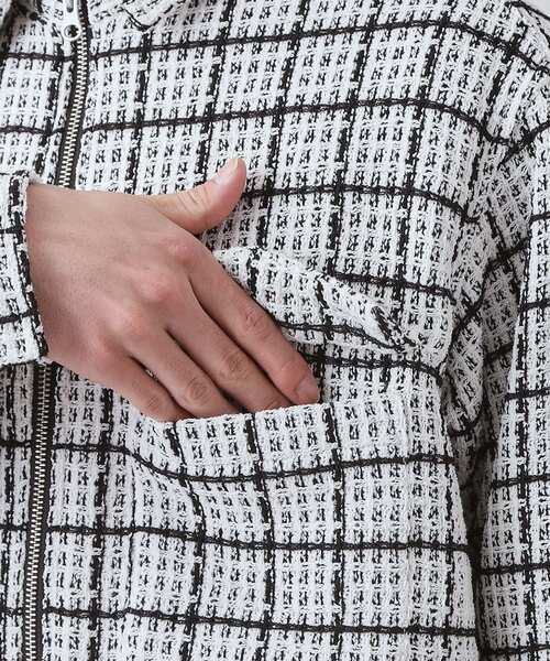 THE SHOP TK (ザ ショップ ティーケー )の「【カジュアルに上品さをプラス】変わり織ツイードブルゾン 洗濯機OK(ブルゾン・メンズ・ホワイト系4/ブラック系1・02/03/04)」の13枚目の写真