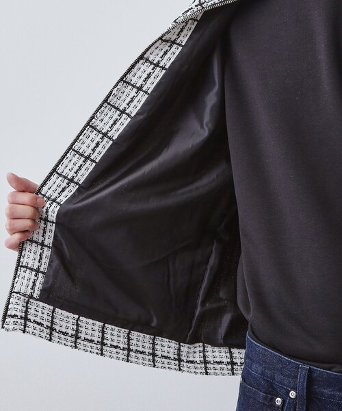 THE SHOP TK (ザ ショップ ティーケー )の「【カジュアルに上品さをプラス】変わり織ツイードブルゾン 洗濯機OK(ブルゾン・メンズ・ホワイト系4/ブラック系1・02/03/04)」の16枚目の写真