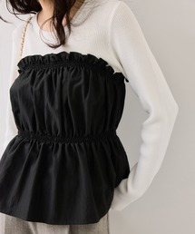 VIS | シャーリングビスチェドッキングニット/イージーケア(ニット/セーター)