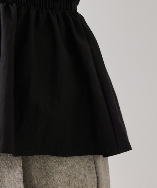 VIS（ビス）の「シャーリングビスチェドッキングニット/イージーケア（ニット/セーター・レディース・ブラック/ベージュ系その他/キナリ・FREE）」の11枚目の写真