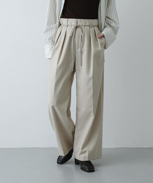 SENSE OF PLACE by URBAN RESEARCH(センスオブプレイスバイアーバンリサーチ)の「コードベルトスラックス(スラックス・レディース・チャコールグレー/カーキ/ベージュ・MEDIUM/SMALL)」の3枚目の写真