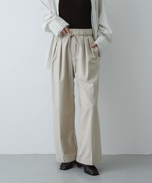 SENSE OF PLACE by URBAN RESEARCH(センスオブプレイスバイアーバンリサーチ)の「コードベルトスラックス(スラックス・レディース・チャコールグレー/カーキ/ベージュ・MEDIUM/SMALL)」の20枚目の写真