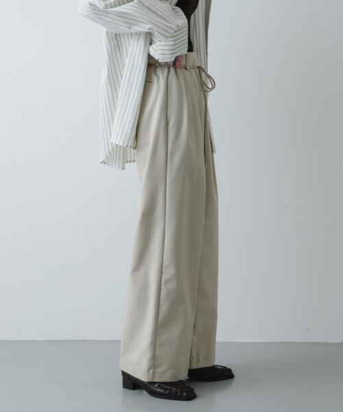 SENSE OF PLACE by URBAN RESEARCH(センスオブプレイスバイアーバンリサーチ)の「コードベルトスラックス(スラックス・レディース・チャコールグレー/カーキ/ベージュ・MEDIUM/SMALL)」の19枚目の写真