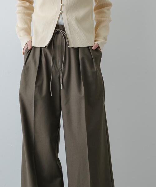 SENSE OF PLACE by URBAN RESEARCH(センスオブプレイスバイアーバンリサーチ)の「コードベルトスラックス(スラックス・レディース・チャコールグレー/カーキ/ベージュ・MEDIUM/SMALL)」の11枚目の写真