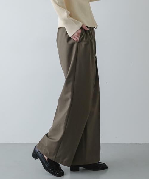 SENSE OF PLACE by URBAN RESEARCH(センスオブプレイスバイアーバンリサーチ)の「コードベルトスラックス(スラックス・レディース・チャコールグレー/カーキ/ベージュ・MEDIUM/SMALL)」の10枚目の写真