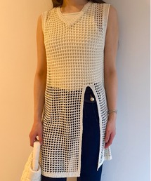 FLEK（フレック）の「LAYERED MESH VEST ONE-PIECE DRESS（ワンピース）」