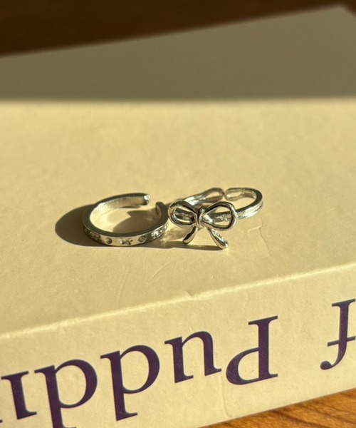 kutir（クティール）の「kutirlune／2SETリボンリング（リング・レディース・シルバー・FREE）」の3枚目の写真