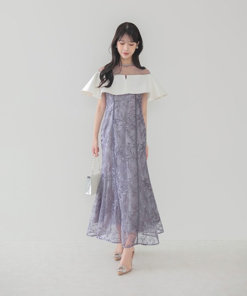 Leja(レジャ)の「【LEJA】ストーンラインシアービッグフリルマーメイドドレス美脚効果結婚式 パーティードレス 成人式 二次会 同窓会 お呼ばれ オケージョン 20代 30代(ドレス・レディース・グレー/ブラック・MEDIUM/SMALL)」の9枚目の写真