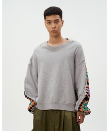 DISCOVERED | CROCHET SLEEVE SWEAT(スウェット)