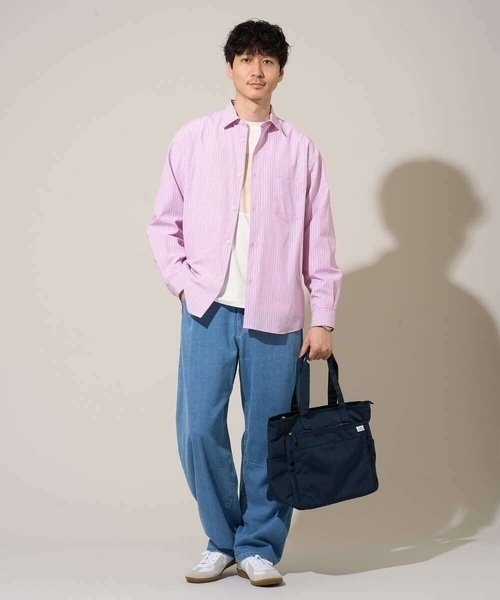a.v.v(アーヴェヴェ)の「【洗濯機で洗える】デニムバレルレッグイージーパンツ(デニムパンツ・メンズ・ブルー/ブラック・46/48)」の19枚目の写真