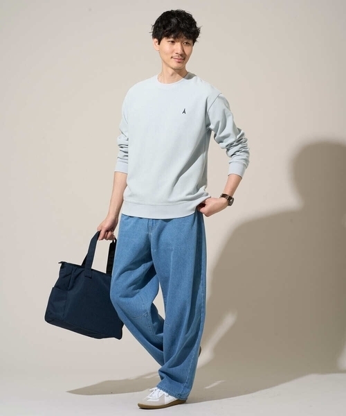 a.v.v(アーヴェヴェ)の「【洗濯機で洗える】デニムバレルレッグイージーパンツ(デニムパンツ・メンズ・ブルー/ブラック・46/48)」の17枚目の写真