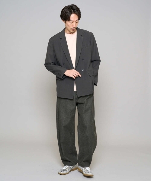 a.v.v(アーヴェヴェ)の「【洗濯機で洗える】デニムバレルレッグイージーパンツ(デニムパンツ・メンズ・ブルー/ブラック・46/48)」の16枚目の写真