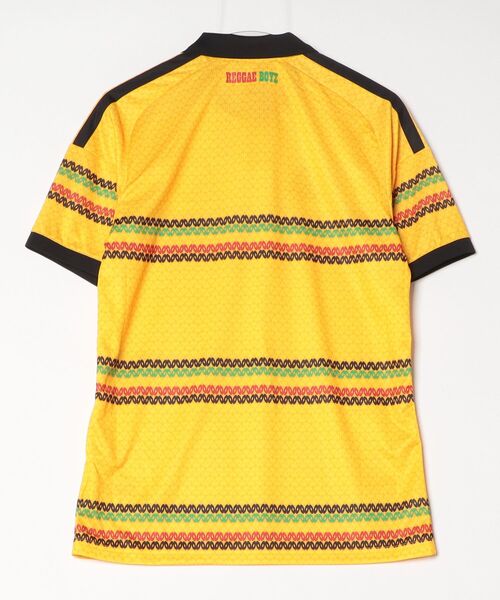 adidas（アディダス）の「ジャマイカ代表 26 × ボブ・マーリー ホーム レプリカ ユニフォーム / アディダス adidas（Tシャツ/カットソー・メンズ・イエロー・XXX-LARGE/XX-LARGE/LARGE/MEDIUM/SMALL/X-LARGE）」の2枚目の写真