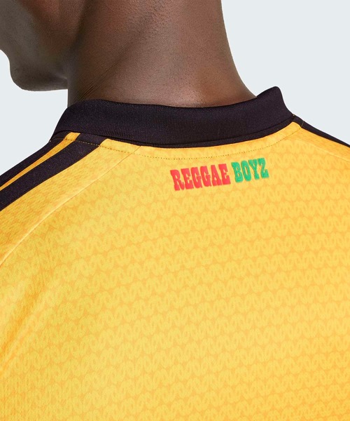 adidas(アディダス)の「ジャマイカ代表 26 × ボブ・マーリー ホーム レプリカ ユニフォーム / アディダス adidas(Tシャツ/カットソー・メンズ・イエロー・XXX-LARGE/XX-LARGE/LARGE/MEDIUM/SMALL/X-LARGE)」の5枚目の写真
