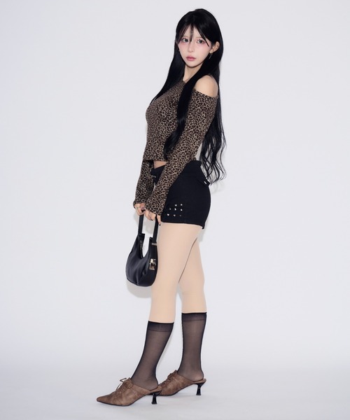 tinkerend（ティンカーエンド）の「Leopard One-shoulder Tops / レオパードワンショルダートップス（シャツ/ブラウス・レディース・ブラック/ブラウン・FREE）」の18枚目の写真