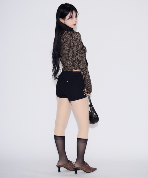 tinkerend（ティンカーエンド）の「Leopard One-shoulder Tops / レオパードワンショルダートップス（シャツ/ブラウス・レディース・ブラック/ブラウン・FREE）」の19枚目の写真