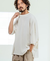 Magine | mn3226- Knit Look Side Slit Relax Fit T-Shirt ニットソーTシャツ(MGN-261-014)(ニット/セーター)