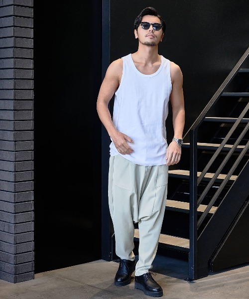 JEMORGAN(ジェーイーモーガン)の「『JEMORGAN LONG JOHNS/ジェーイーモーガンロングジョーンズ』フライスタンクトップ【+】(タンクトップ・メンズ・チャコール/ブラック/杢グレー/オフホワイト・L/XL/M)」の5枚目の写真