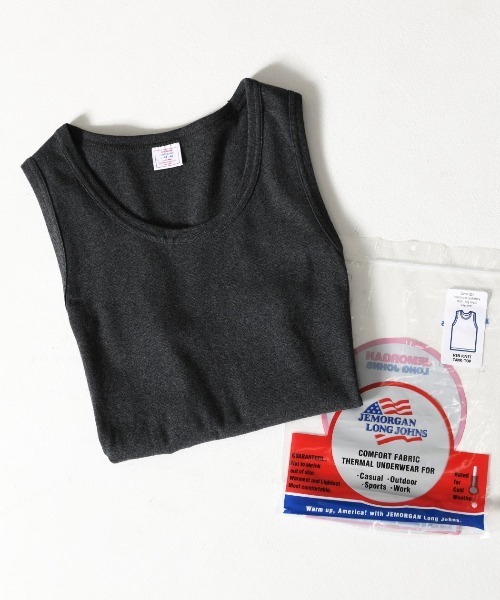 JEMORGAN(ジェーイーモーガン)の「『JEMORGAN LONG JOHNS/ジェーイーモーガンロングジョーンズ』フライスタンクトップ【+】(タンクトップ・メンズ・チャコール/ブラック/杢グレー/オフホワイト・L/XL/M)」の16枚目の写真