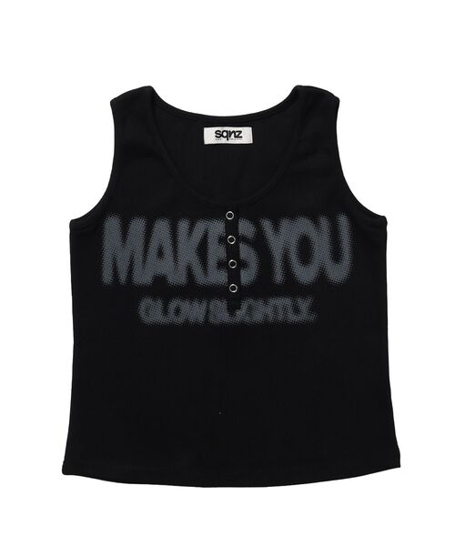SEQUENZ(シークエンズ)の「※WEB限定 / テレコ生地 / レディースヘンリーネックタンクトップ /sqnz blur logo henley tank top(タンクトップ・レディース・ブラック/バーガンディー/ホワイト/ネイビー・MEDIUM/SMALL)」の22枚目の写真