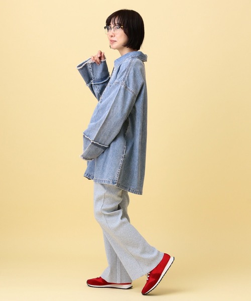 LEPSIM（レプシィム）の「【産前・産後対応】マタニティ／デニムZIPチュニック　638893（マタニティウェア/グッズ・レディース・チャコールグレー/ライトブルー・FREE）」の18枚目の写真