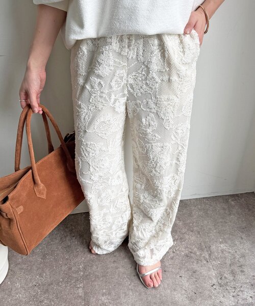 DouDou（ドゥドゥ）の「【セットアップ可能】メッシュレースパンツ（その他パンツ・レディース・オフホワイト/ブラック・TM/FREE）」の13枚目の写真