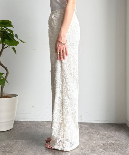 DouDou（ドゥドゥ）の「【セットアップ可能】メッシュレースパンツ（その他パンツ・レディース・オフホワイト/ブラック・TM/FREE）」の16枚目の写真