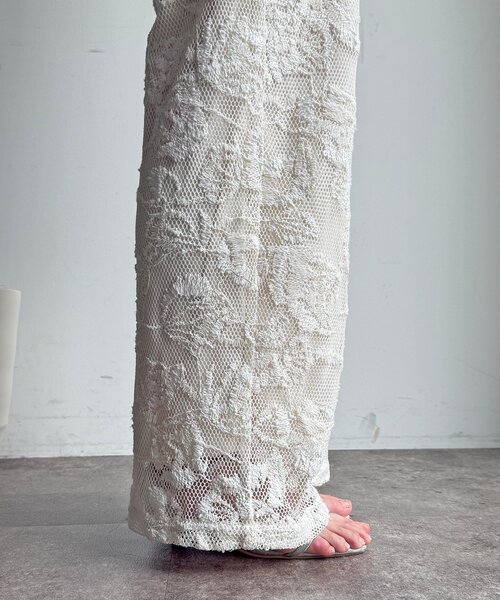 DouDou（ドゥドゥ）の「【セットアップ可能】メッシュレースパンツ（その他パンツ・レディース・オフホワイト/ブラック・TM/FREE）」の21枚目の写真