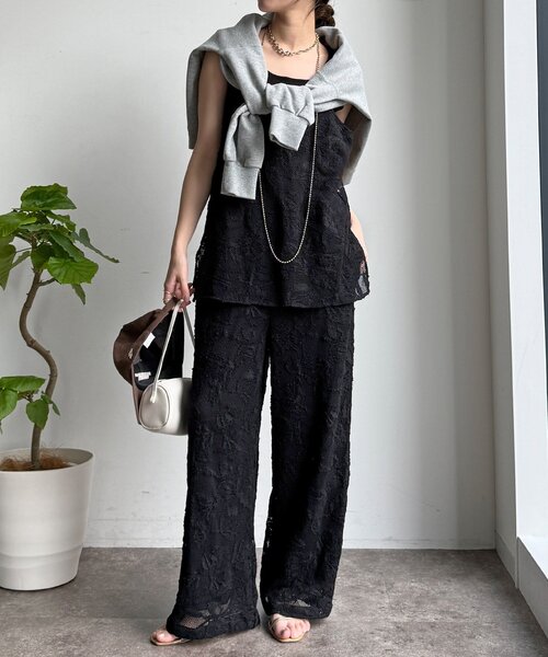 DouDou（ドゥドゥ）の「【セットアップ可能】メッシュレースパンツ（その他パンツ・レディース・オフホワイト/ブラック・TM/FREE）」の22枚目の写真