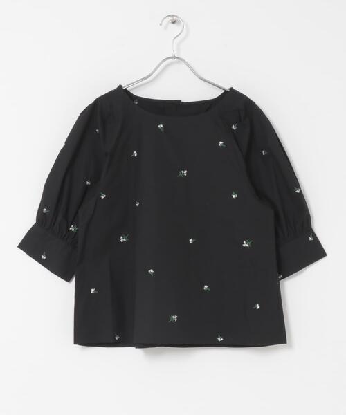 ITEMS URBANRESEARCH（アイテムズ アーバンリサーチ）の「タックスリーブ刺シュウブラウス（シャツ/ブラウス・レディース・ブラック/ベージュ・FREE）」の10枚目の写真