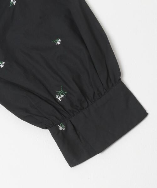 ITEMS URBANRESEARCH（アイテムズ アーバンリサーチ）の「タックスリーブ刺シュウブラウス（シャツ/ブラウス・レディース・ブラック/ベージュ・FREE）」の11枚目の写真