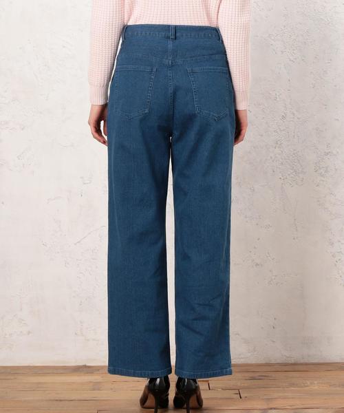 green label relaxing（グリーンレーベルリラクシング）の「CB INDIGOインタック テーパード パンツ◆（デニムパンツ・レディース・ライトブルー/ネイビー・38/40/36）」の3枚目の写真
