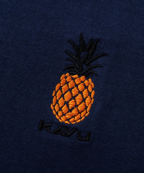 KAVU(カブー)の「KAVU/カブー OP Pineapple Tee/ワンポイントパイナップルTシャツ(Tシャツ/カットソー・メンズ・ホワイト/グレー・MEDIUM/LARGE/X-LARGE)」の13枚目の写真