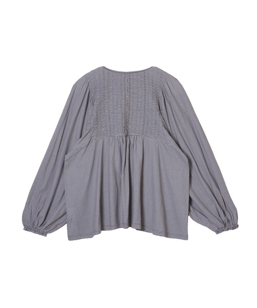 crinkle crinkle crinkle（クリンクルクリンクルクリンクル）の「【crinkle crinkle crinkle】border cutsew/ボーダーカットソー（Tシャツ/カットソー・レディース・グレー/ブラック・FREE）」の5枚目の写真